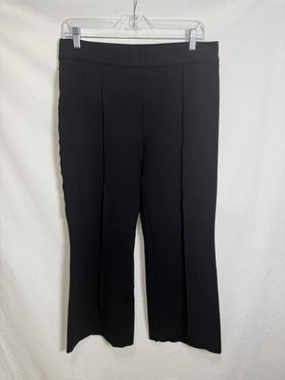 Spanx The Perfect Pant Hi-Rise Flare Black Pintuck Seam Trousers Sz XL Read